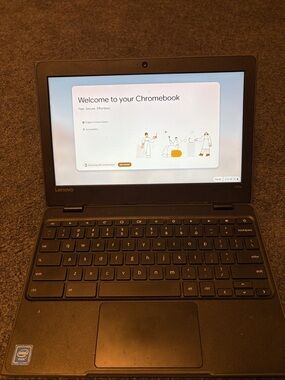 Lenovo Chromebook in Black with White Label